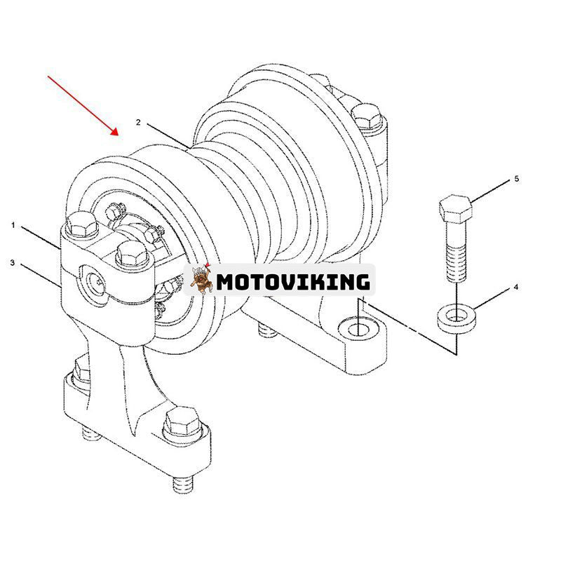 Bandrulle 309-7679 för Caterpillar CAT traktor D10N D10R D10T D10T2