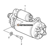 Startmotor VOE21314092 för Volvo Penta Engine TAD520GE TAD721GE TAD551GE TAD620VE TAD420VE TAD752GE TAD722VE