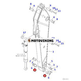 2 ST Armhylslagerbussning 209-70-52141 för Komatsu grävmaskin PC400-7 PC600-6 PC600-8