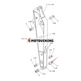 Armbussning YT12B01112P1 för New Holland Grävmaskin E70 E70BSR E70SR E80 E80BMSR EH70 EH80