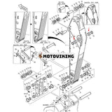 1 ST Arm Bombussning K1000739 för Komatsu Doosan Daewoo grävmaskin DX480 DX520 DX480LC DX480LCA DX500LCA DX520LC SOLAR 470LC-V