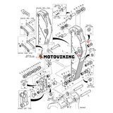 1 ST Arm bombussning K1000739 för Komatsu Doosan Daewoo grävmaskin DX480LC DX480LCA DX500LCA DX520LC SOLAR 470LC-V SOLAR 500LC-V