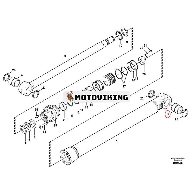 Bomcylinderbussning VOE14542034 för Volvo grävmaskin EC700B EC700C