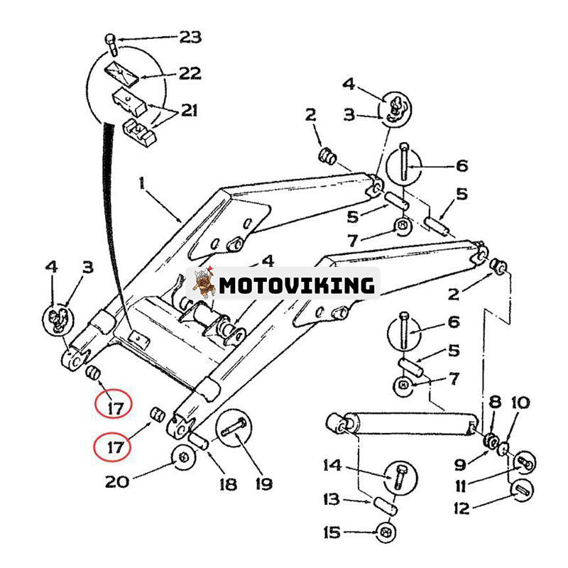 1 st armbussning 3522862M2 för Kobelco grävlastare 700 800 900