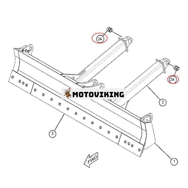 2 ST Hylslagerbussning 218-5429 105-6344 för Caterpillar CAT grävmaskin 307C 307D 307E 308C 308E 309