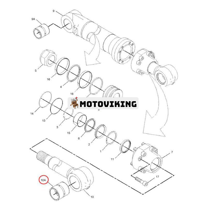 Skopcylinderbussning 163-3751 för Caterpillar CAT grävmaskin 318C 319C 320B 320C 322C 325B 330B 345B