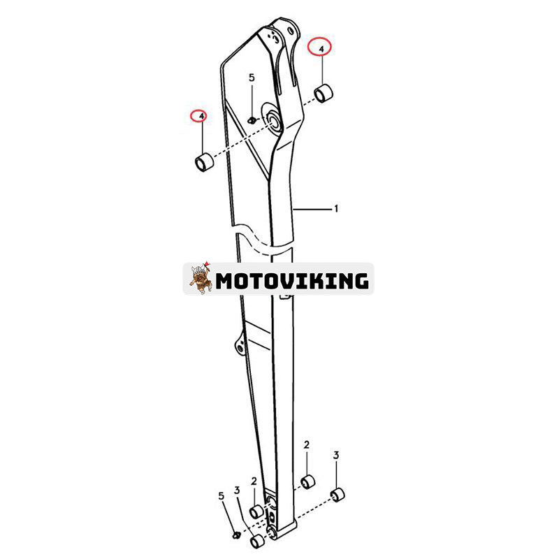 Bom Dipper Arm Busing VOE14550167 för Volvo Grävmaskin EC290B EC290C EC300D EC360CHR EC380DHR ECR305C