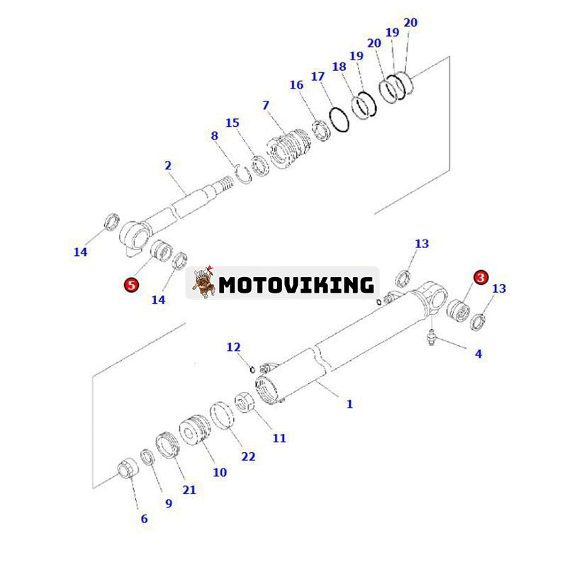 Cylinderhylslagerbussning 07144-10304 för Komatsu PC10-6 PC20-3 PC25-1 PC27R-8 WA20-1 WA30-5 WA40-3 WA50-6