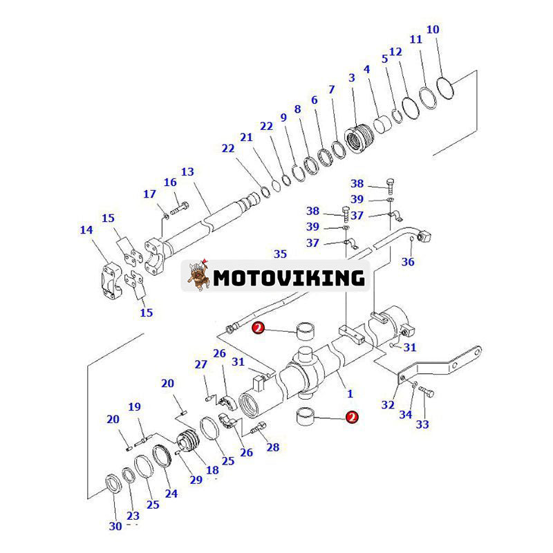 Bladlyftcylinderbussning 175-63-12540 för Komatsu schaktare D85MS-15 D155A-6 D150A-1 D135A-2 D355C-3 D155AX-7