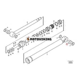 Bomcylinderbussning VOE14587734 för Volvo grävmaskin EC700B EC700BHR EC700C EC700CHR EC750D