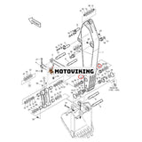 1 ST Armbussning 110-00152 för Komatsu Doosan Daewoo grävmaskin SOLAR 300LL 300LC-V 290LC-V 500LC-V 470LC-V