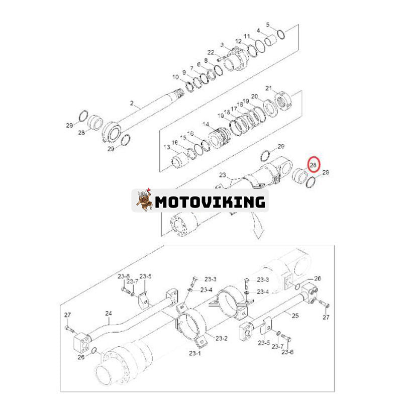 Arm Skopa Cylinderbussning 31YC-11240 för Hyundai Grävmaskin R200W-7 R210 R210-7 R220LC-7 R220LC-9 R290LC-7A R450LC-7