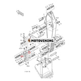 1 st armbussning 110-00174 för Komatsu Doosan Daewoo grävmaskin SOLAR 330LC-V 340LC-V