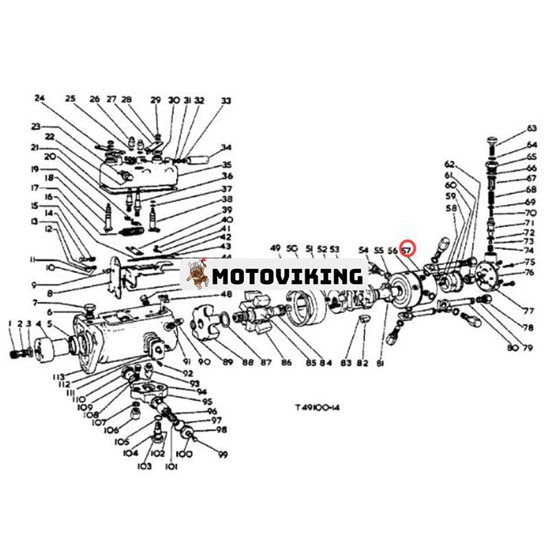 Insprutningspumphuvudrotor 4/8.5R 3078624R1 för CASE Tractor 2500 574 674