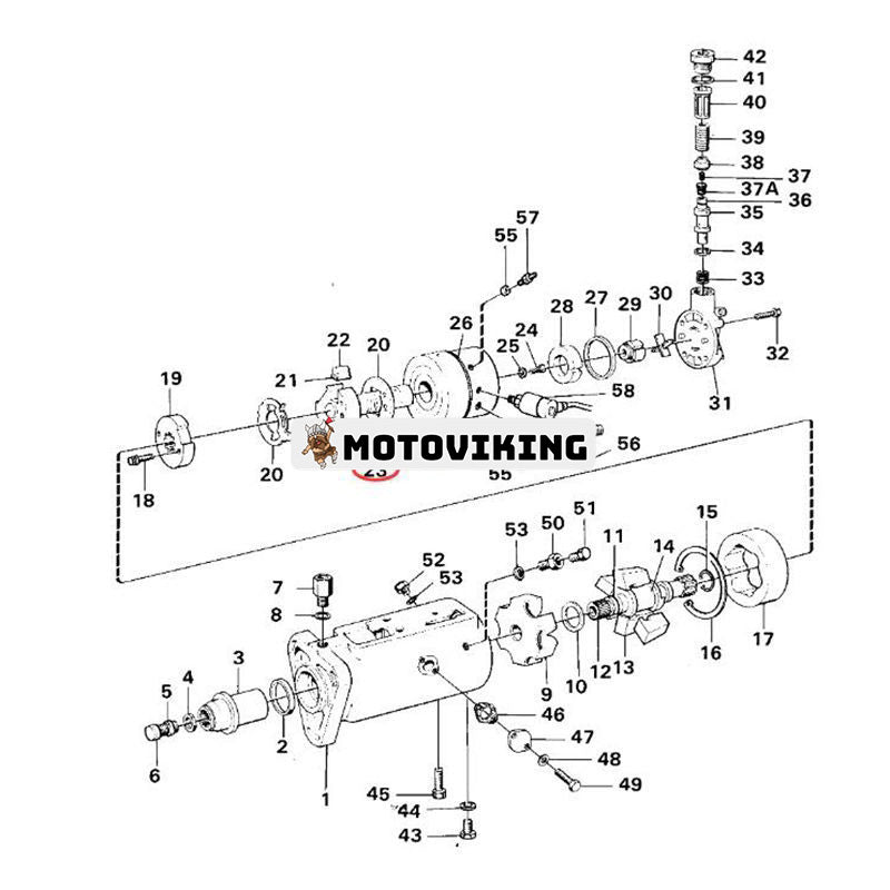 Insprutningspumphuvudrotor 4/8.5R VOE7242370 för Volvo hjullastare 4200 L30