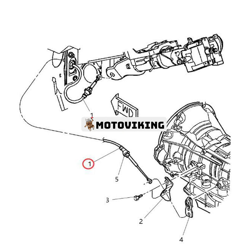 Transmissionsväxelkabel 52107727AG för Dodge Dakota 2.5L L4 Durango 4.7L V8