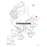 Avgasgrenrör 6204-11-5120 för Komatsu Engine 4D95L-1 grävmaskin PC80-3