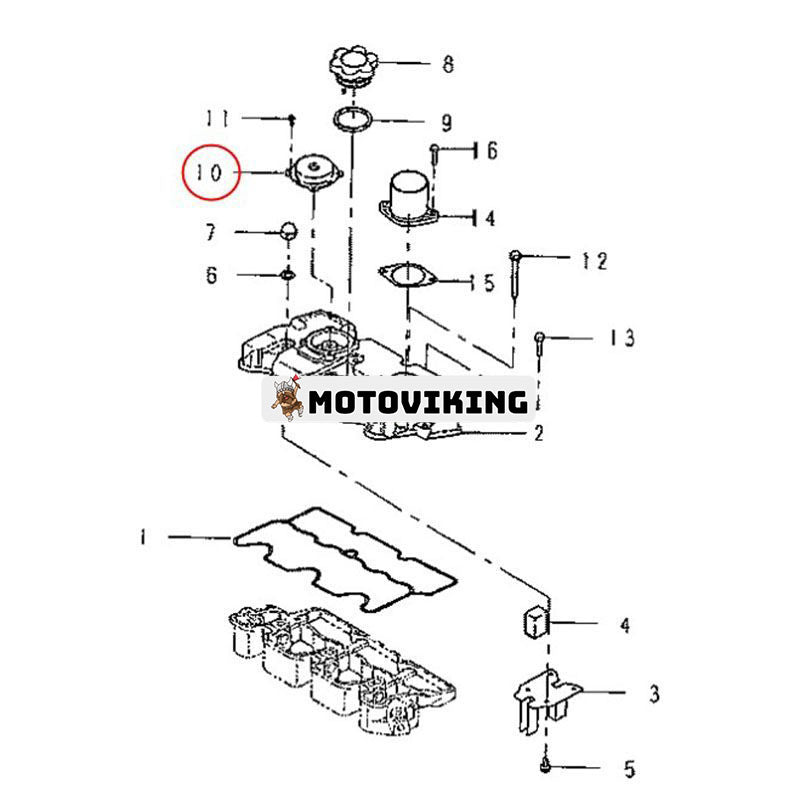 Luftningsventil 110566080 för Hitachi grävmaskin ZX20U ZX20UR