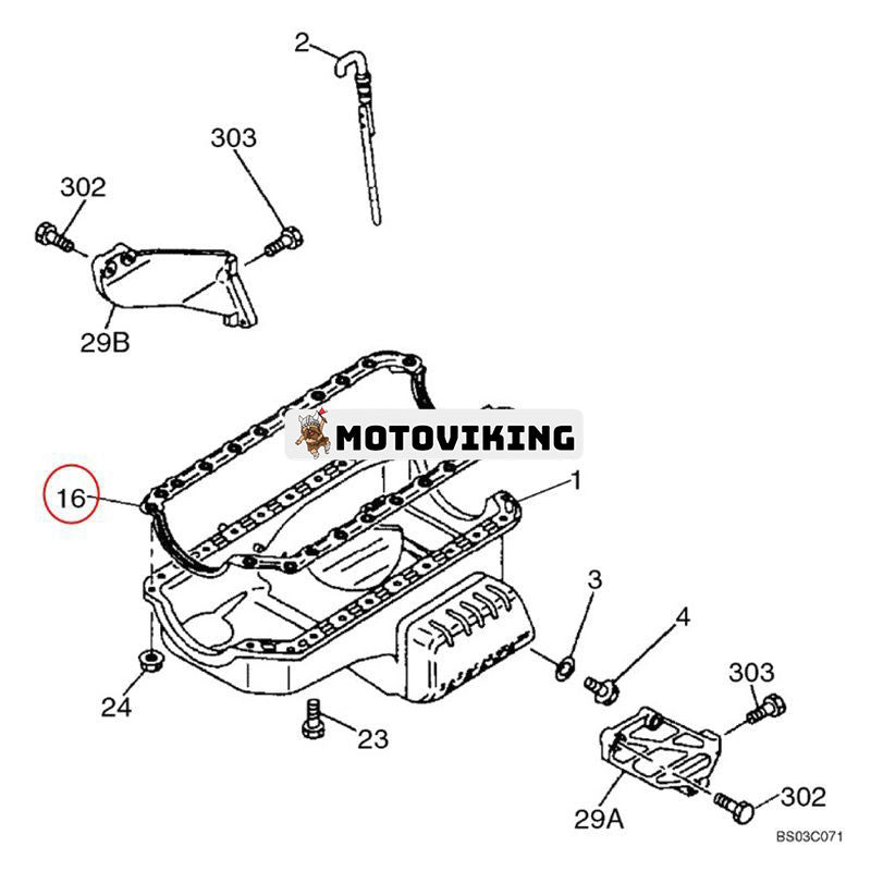 Oljetrågspackning 86990090 för Isuzu Engine 4JG1 CASE Grävmaskin CX75SR CX80