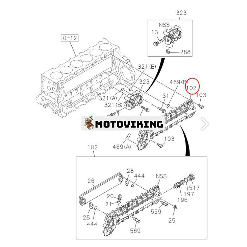 Oljekylare 1132010116 8980898081 för Isuzu Engine 6HK1 Hitachi Grävmaskin ZX350LC-5B ZX350LCN-5B