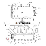 Efterkylare Core 2W-6593 för Caterpillar CAT 3412 3208 Motor 990 992C 992D 844 773B 773D 773E 775B 775D 775E