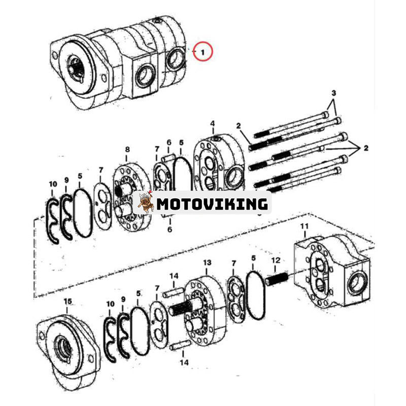 Hydraulpump 6683236 för Bobcat minilastare S250 S300