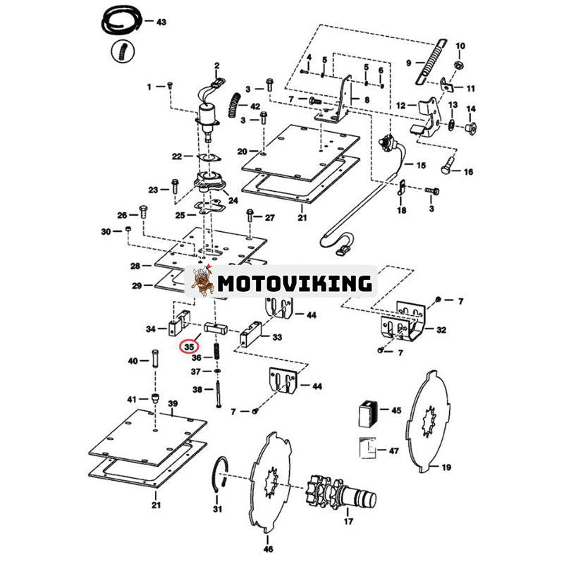 Traction Lock Wege 6714278 för Bobcat kompaktlastare 751 753 763 873 883 S150 S160 S185 S510 S530 S750 S770