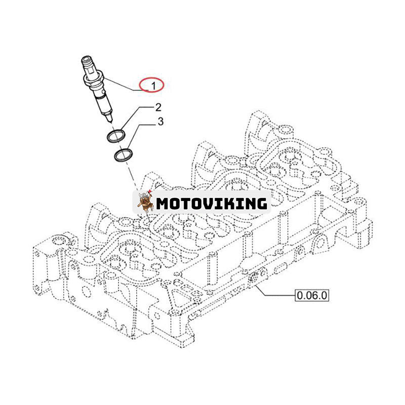 4st bränsleinsprutare 0432133771 2853346 för CASE P70 motor 430 445 New Holland L190 kompaktlastare