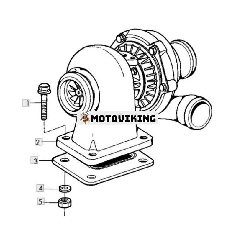 Turboladdare RE500287 för John Deere traktor 6405 6605 6415 6425