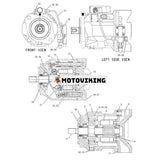 Hydraulpump 185-5918 för Caterpillar CAT Grävlastare 420D 428D 430D 432D 438D 442D