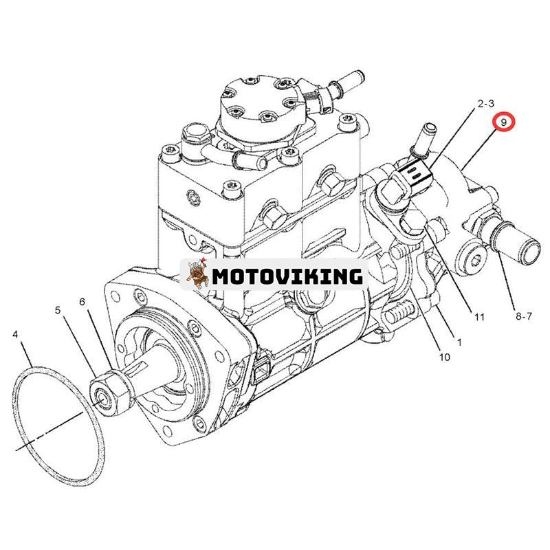 Bränslepump 293-0249 för Caterpillar CAT Engine C4.4 C6.6 Grävmaskin M313D M315D M315D2 M316D M317D2 M318D M322D