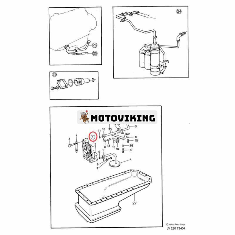 Oljepump 479319 Volvo Engine TAMD102 TD100 TMD100 MD100 TMD102 Lastbil F10 FL10