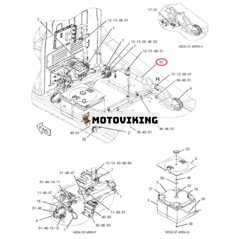 Ledningsnät 267-7969 för Caterpillar CAT Engine C7 Grävmaskin 324D 324D L 324D LN 325D 325D L