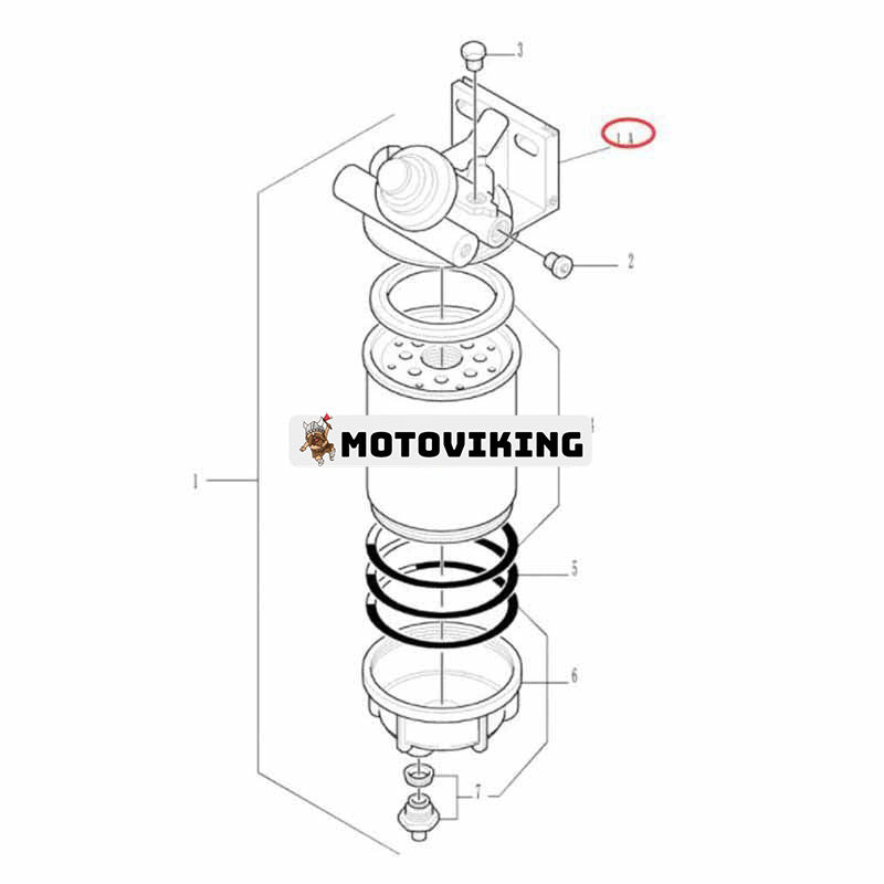 Bränslefilterhus 87801807 för New Holland Engine 675TA Traktor 8670 8670A 8770 8770A 8870 8870A 8970 8970A