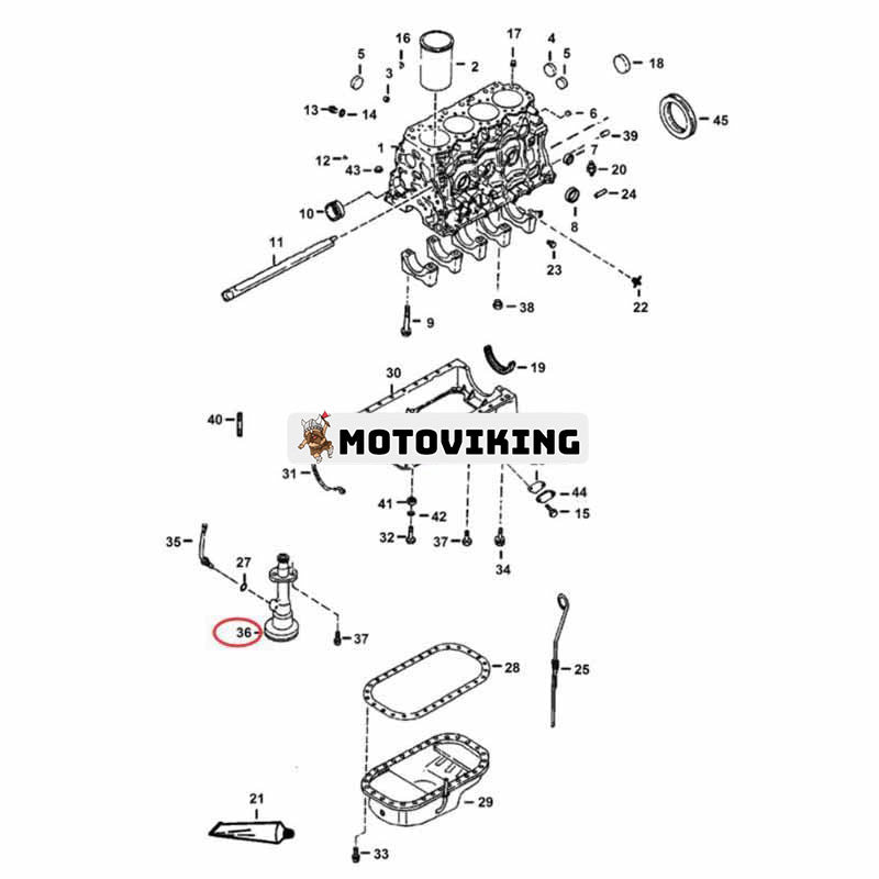 Oljepump 6658191 för Bobcat minilastare 853