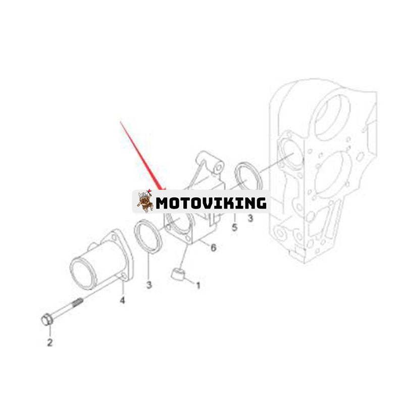 Vatteninloppsanslutning 3943549 för Hyundai grävmaskin R200W-7A R210LC-7A R210LC-9 R290LC-9 R140W-9 R170W-9 R210W-9