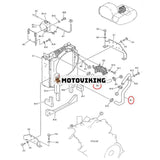 Övre och undre vattenslang YW05P01027P1 YW05P01026P1 för Kobelco grävmaskin SK100-3 SK100-5 SK100-6 SK120 SK120LC