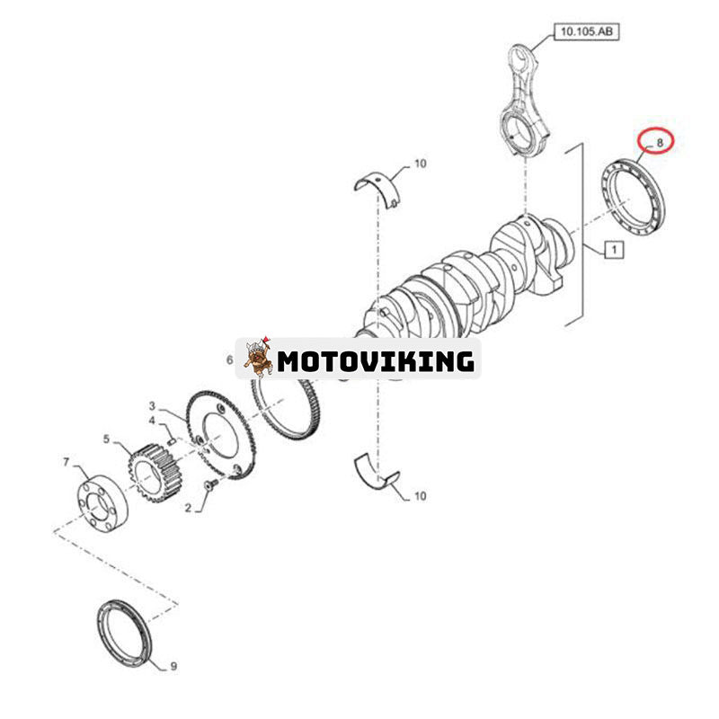 Vevaxel oljetätning 504014232 för New Holland C227 C232 C238 L223 L225 L230 W50BTC W70BTC W80BTC TD4040F TD5010 TD5030