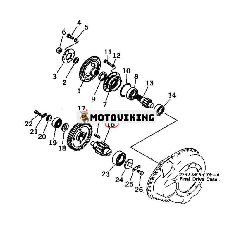 Pinion 154-27-11327 för Komatsu schaktare D85A-21 D85A-18 D80A-18 D85P-18 D85C-21 D85E-21