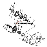 Bur 154-27-11262 för Komatsu schaktare D85A-21 D85A-18 D80A-18 D80E-18 D85P-18 D85P-21 D85C-21 D85E-18 D85E-21