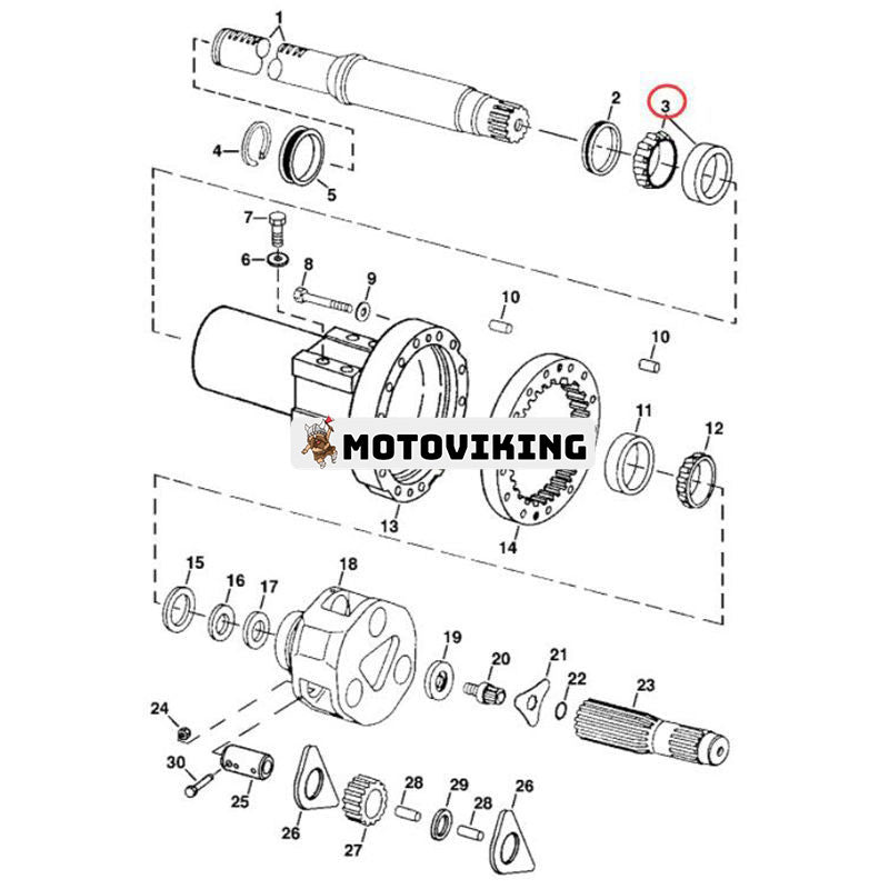 Koniskt rullager RE50957 för John Deere 2054 2104 2204 6205J 6210J 7715 7830 7920 8100 8400 9120 9300 9320 6R230 6R250