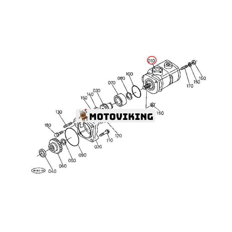 Hydraulpump 31351-76300 31391-76103 för Kubota traktor L2250DT L2250F L2550DT L2550F L2650F L2850F L2950DT L3250F L3450DT L3650F