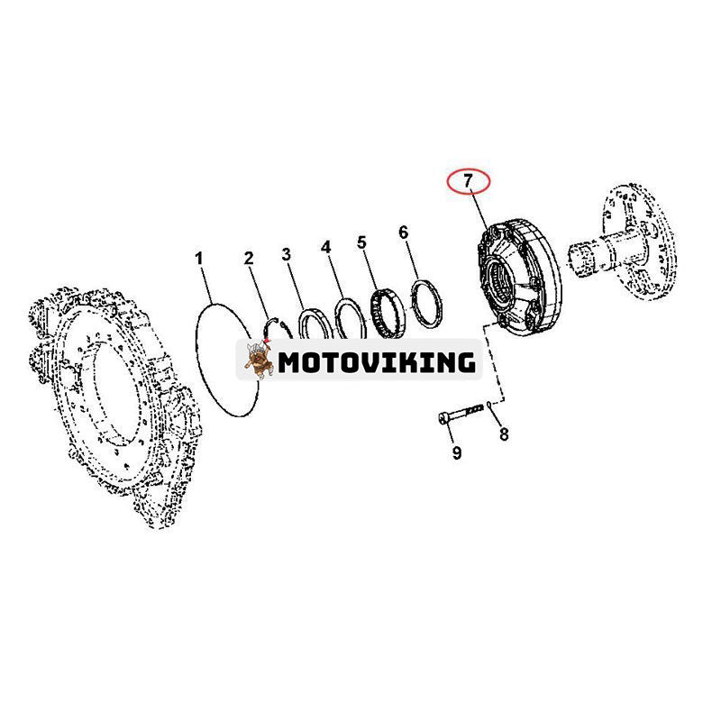 Oljepump T225898 för John Deere hjullastare 624 624H 624J 624K 624P 644 644G 644J 644K 644L 724 724K 724L TC62H