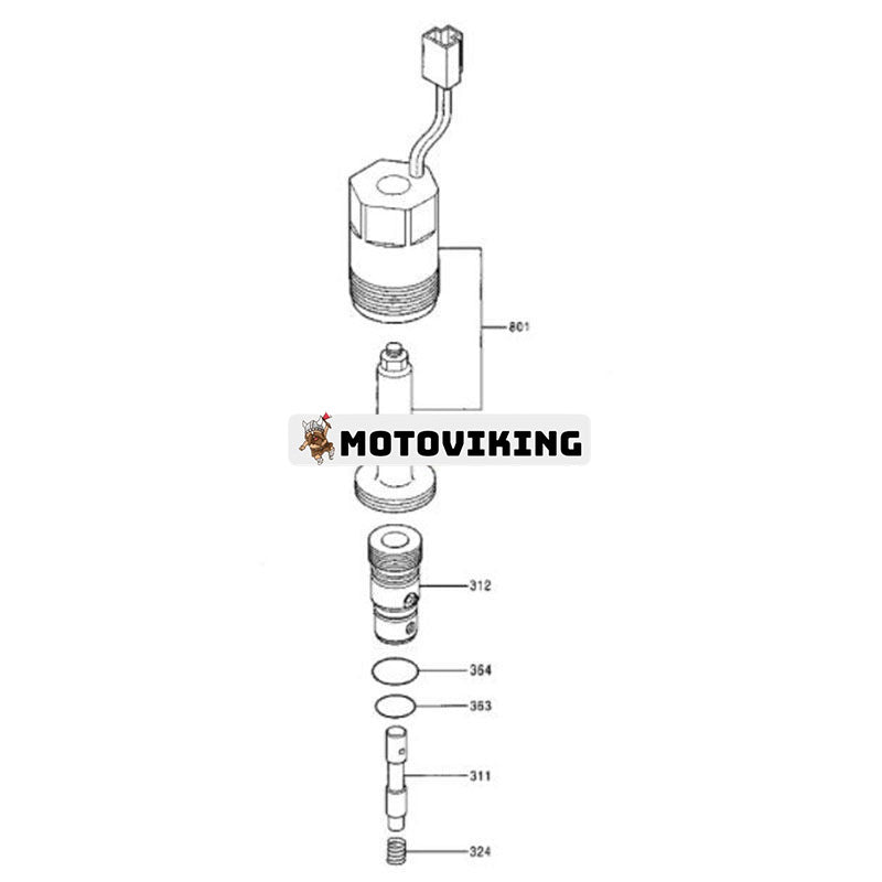 Magnetventil 4368974 för Hitachi EX400-3 EX400-3C EX400-5 EX450H-5 EX750-5 ZX600 ZX650H ZX800 ZX850H