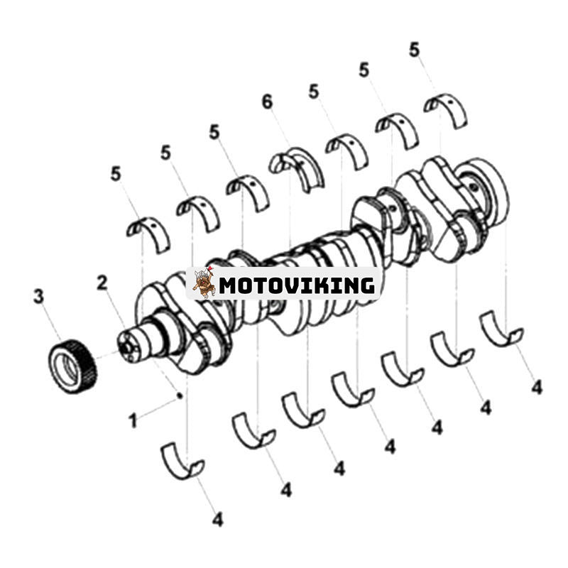 Vevaxel 5291777 för Cummins Engine ISB ISB6.7