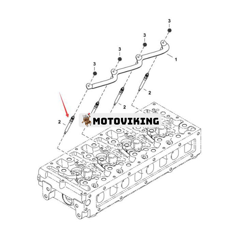 4 glödstift 7030400 0100276034 för Doosan Engine D18 D24 Bobcat Loader S510 S530 S550 S570 S590 T550 T590