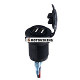 12V 24V Uttag Vattentätt Dubbelt USB-uttag för EZGO Club Car Yamaha Golf Car