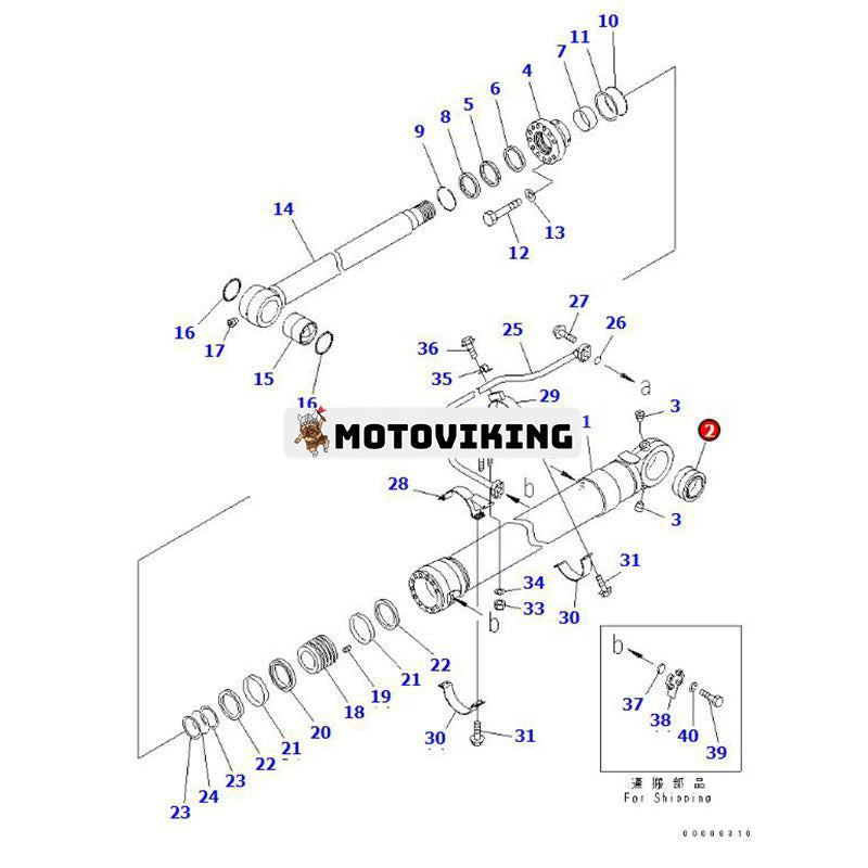 Bussning 707-46-11510 för Komatsu grävmaskin PC1250-7 PC600-7 PC600-8 PC650-3 PC750-7 PC800-8 PC1100-6 PC1250-11