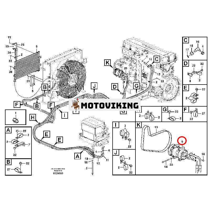 7H15 A/C Kompressor 14659238 för Volvo Grävmaskin EC250D EC300D EC350D EC380D EC480D EC700C EC750D EC950E