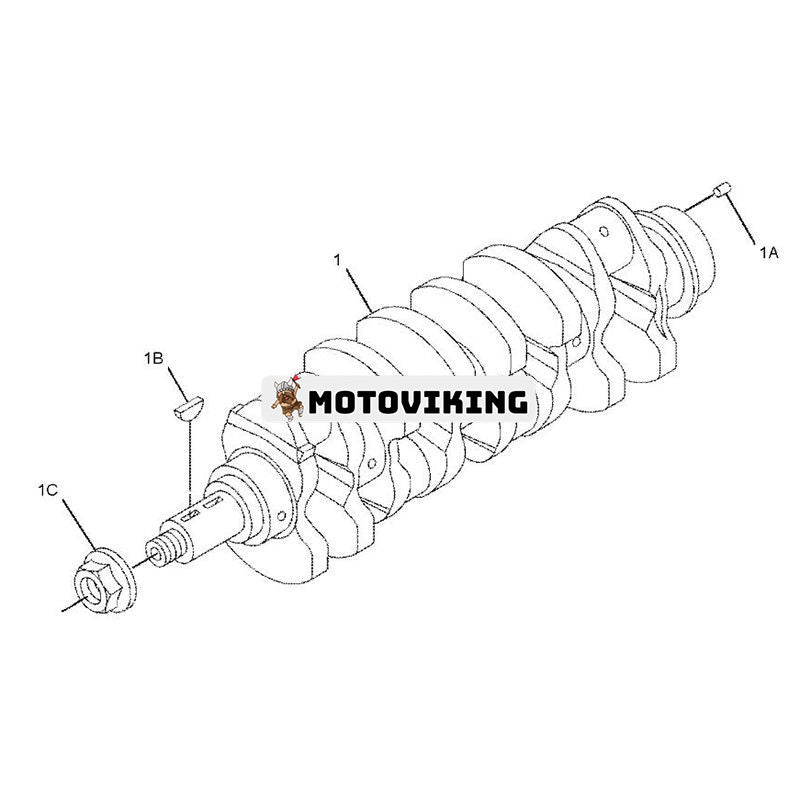 Vevaxel 234-4794 för Caterpillar CAT Engine 3044 3044C C3.4 Minilastare 236B 246B 248B 252B 267B 268B 272C 277B 297C